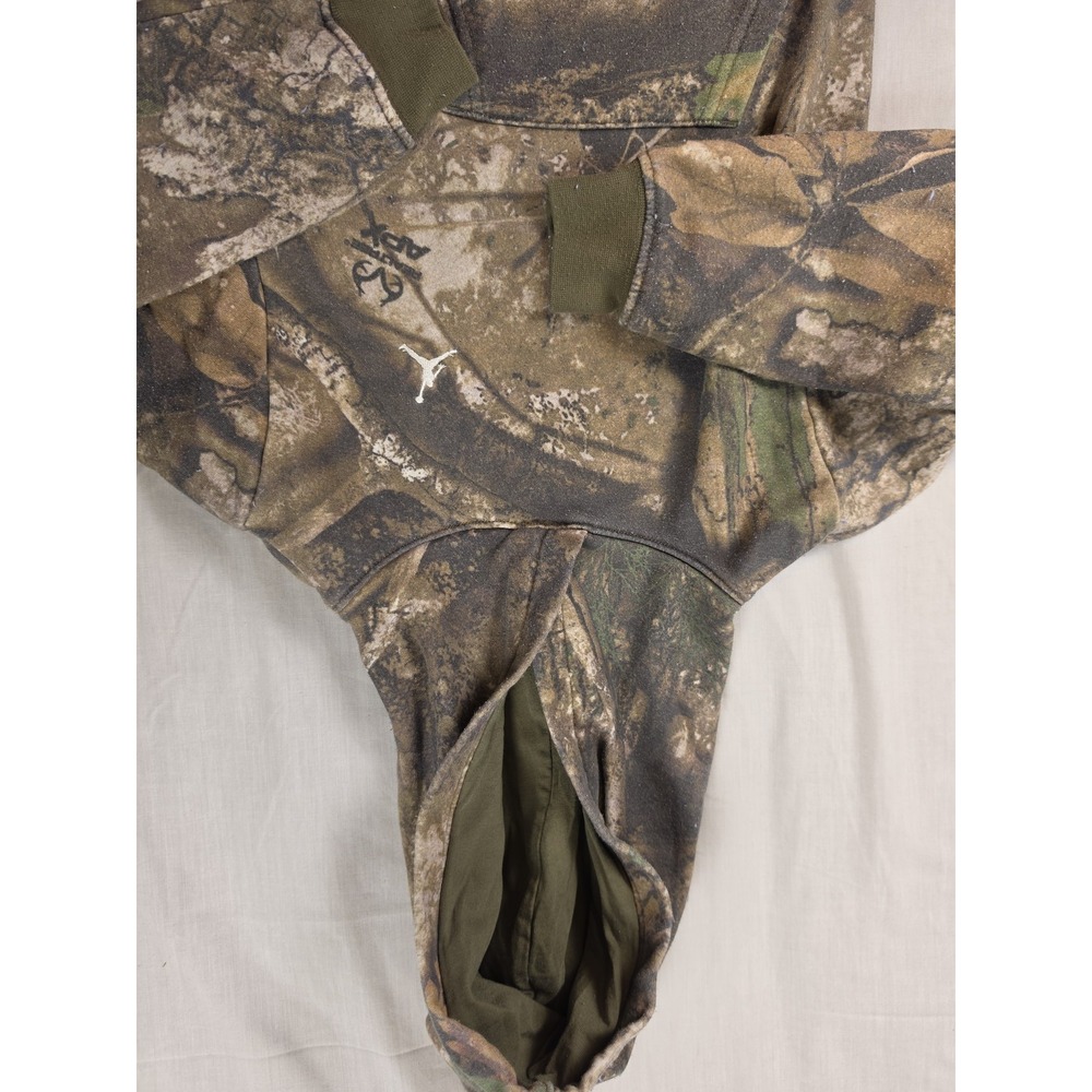 Jordan Hoodie Kids 4 Brown Camo Fleece Pullover Jumpman Realtree Logo Hunting